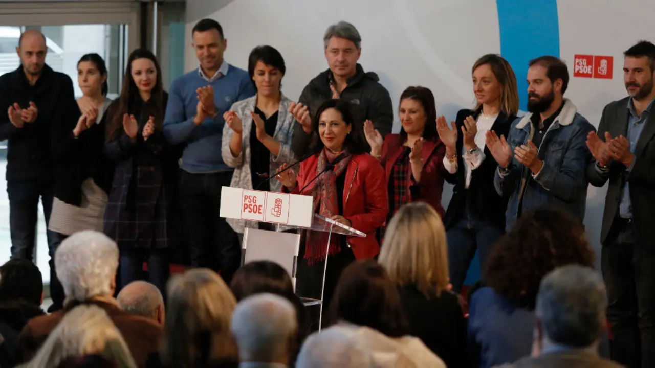 Margarita Robles en Pontevedra. GONZALO GARCÍA