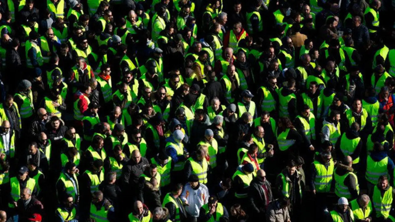 Protesta de taxistas. ENRIC FONCUBERTA (EFE)