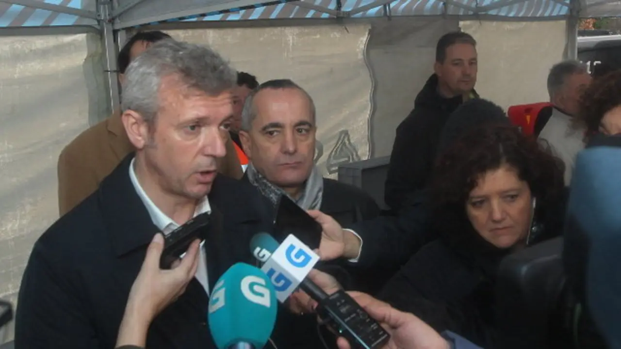 Alfonso Rueda, este martes en Lugo. VITORIA RODR&Iacute;GUEZ