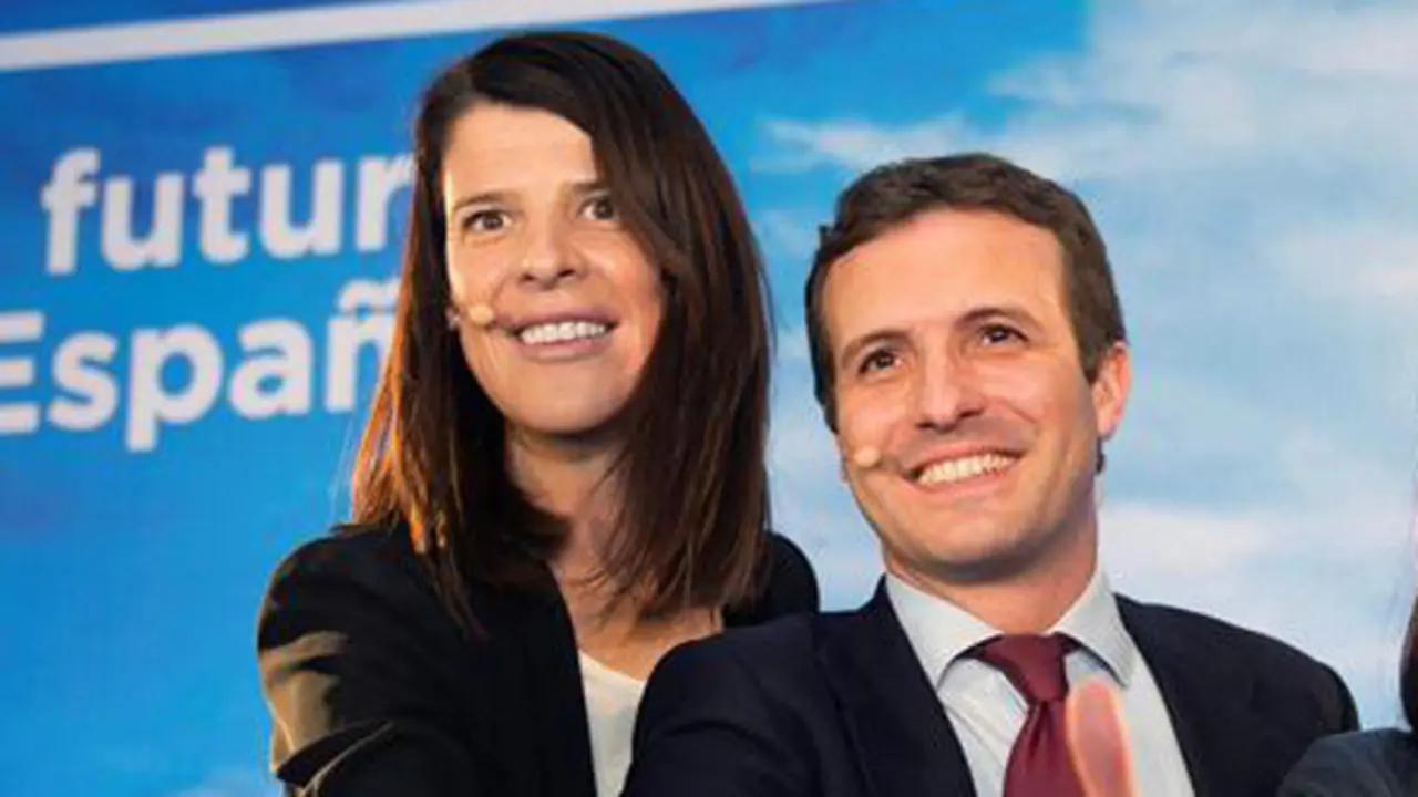 Ruth Beitia y Pablo Casado. EFE