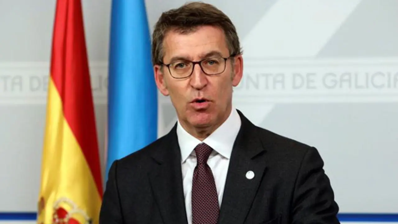 Alberto Núñez Feijóo, durante la rueda de prensa posterior al Consello da Xunta.XOÁN REY (Efe)