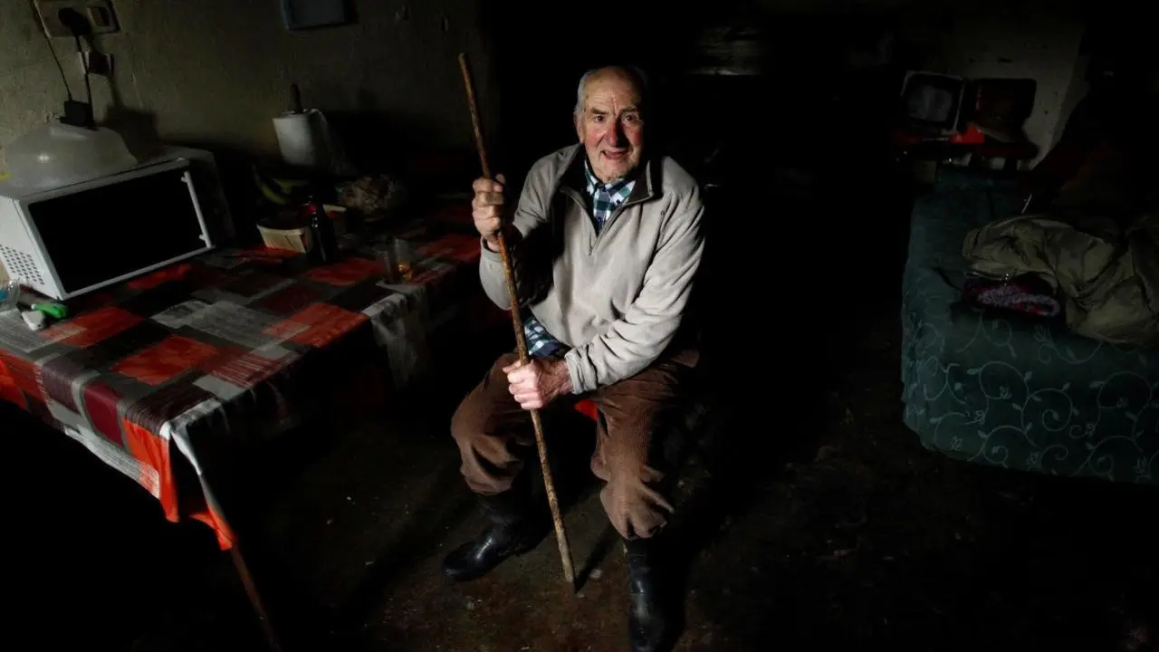 Rodolfo Elías Pardo, último habitante de A Rega. CABALAR