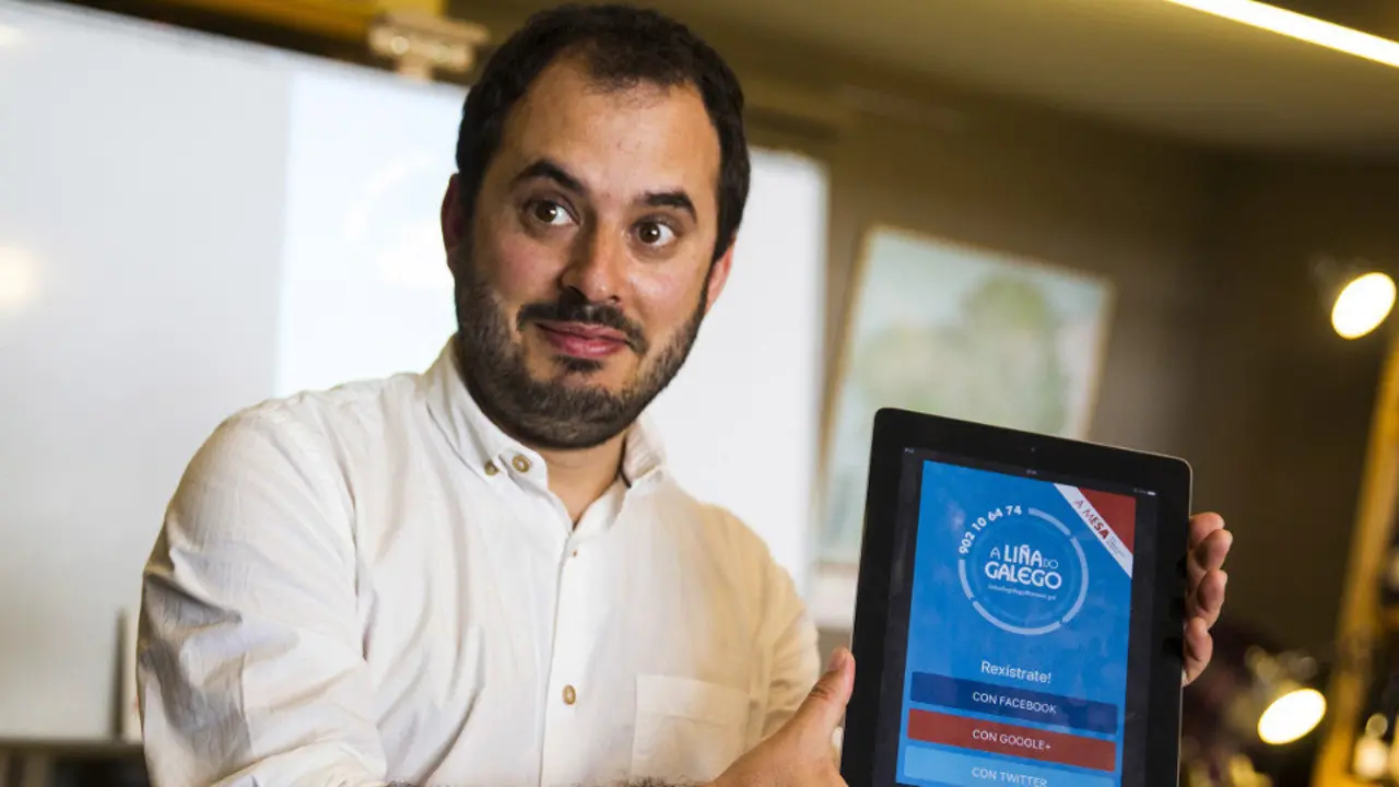 O presidente da Mesa pola normalización lingüística, Marcos Maceira. AEP