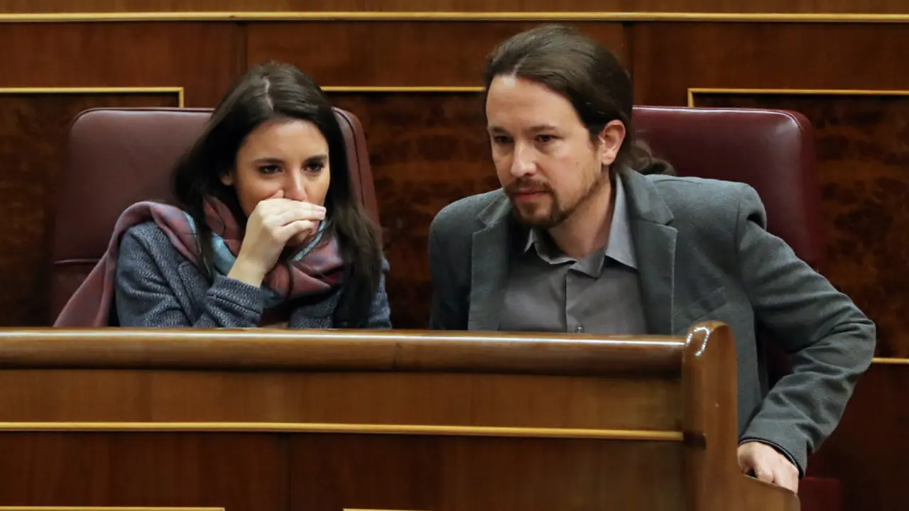 Irene Montero y Pablo Iglesias. AEP