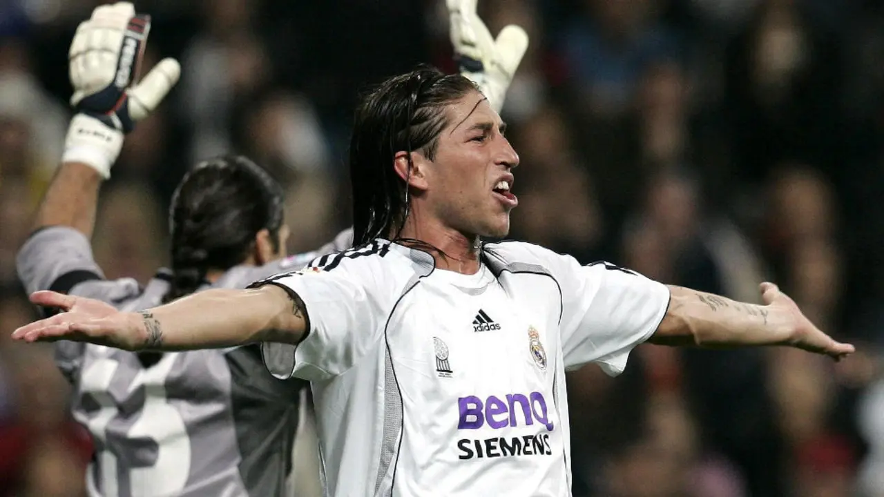 Sergio Ramos, durante un 'clásico' en 2006.AEP