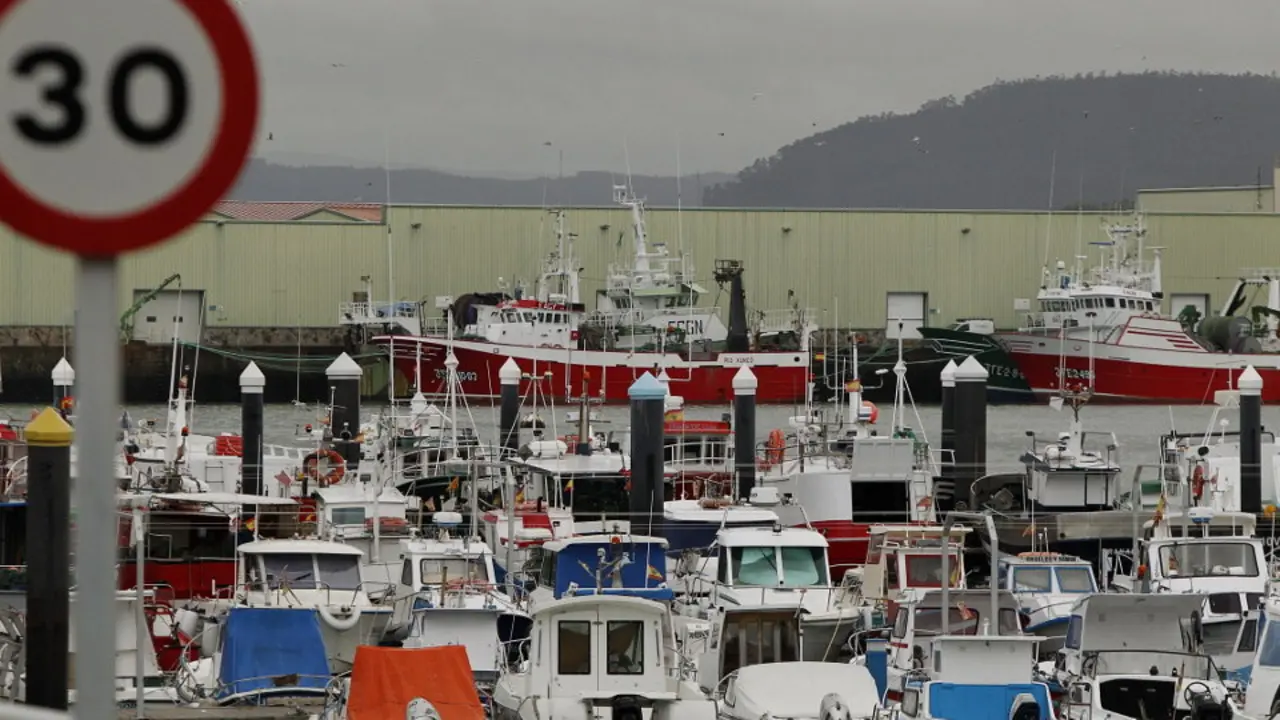 Flota amarrada no porto de Burela. JOSÉ Mª ÁLVEZ