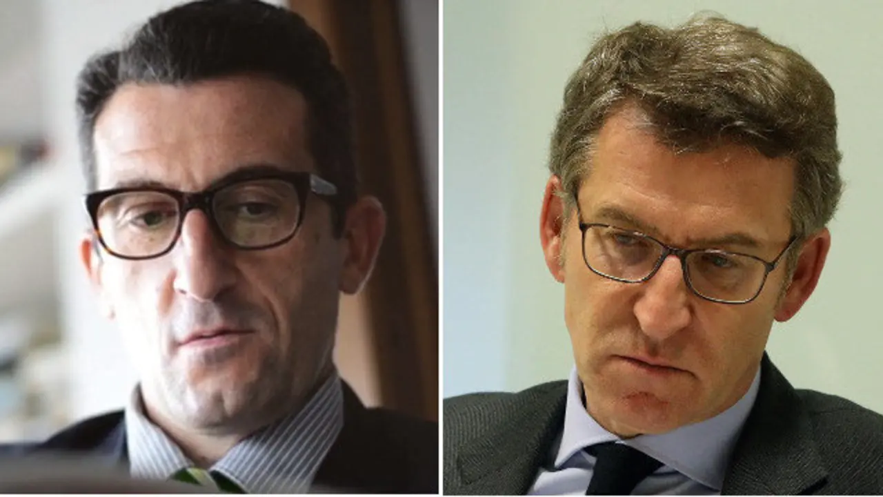 Luís Zahera e Alberto Núñez Feijóo. EP