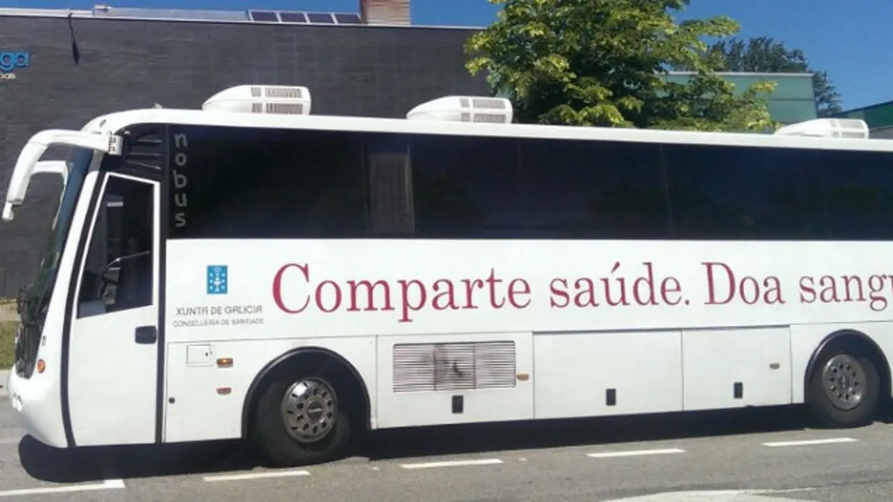 Una de las unidades móviles de la Axencia de Doazón de Órganos e Sangue