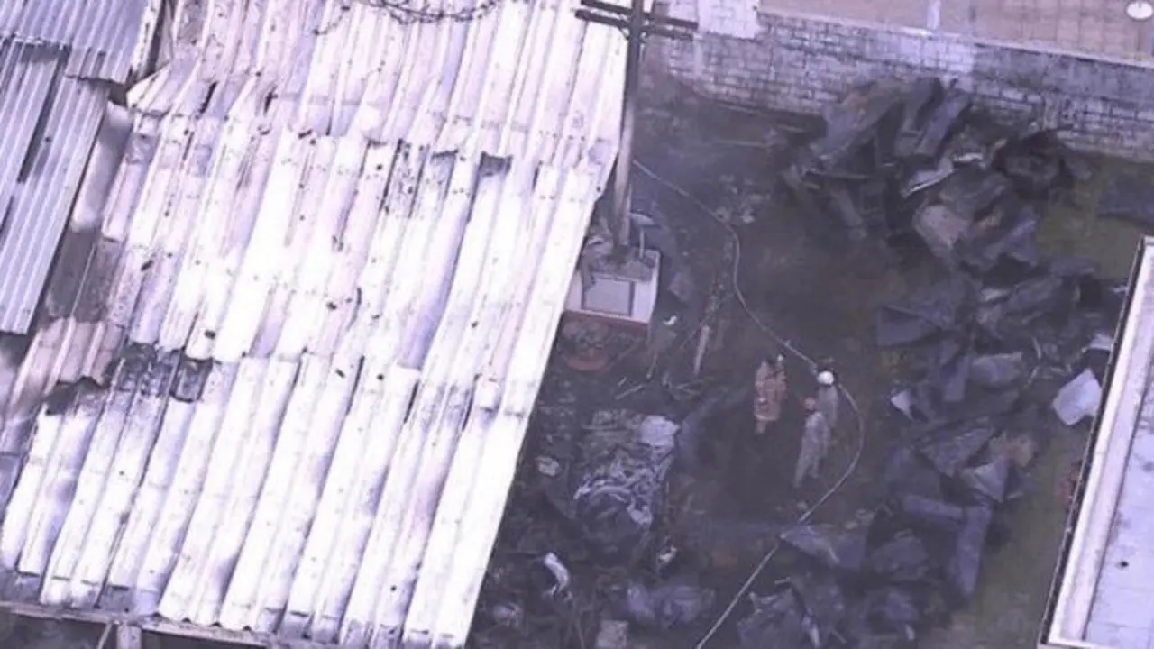 Incendio en el centro de entrenamiento del Flamengo en Río. TWITTER