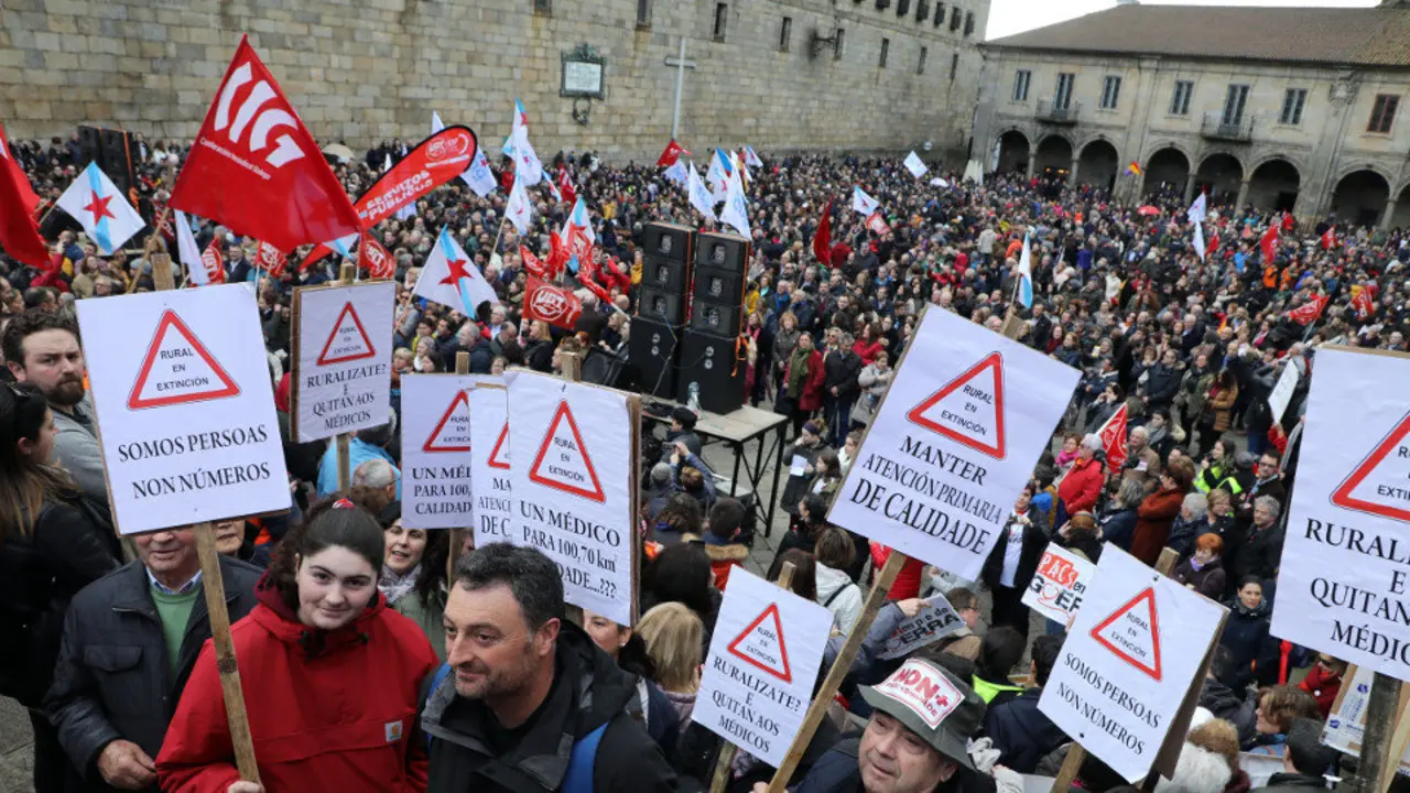 Manifestación contra os recortes na sanidade galega. PEPE FERRÍN