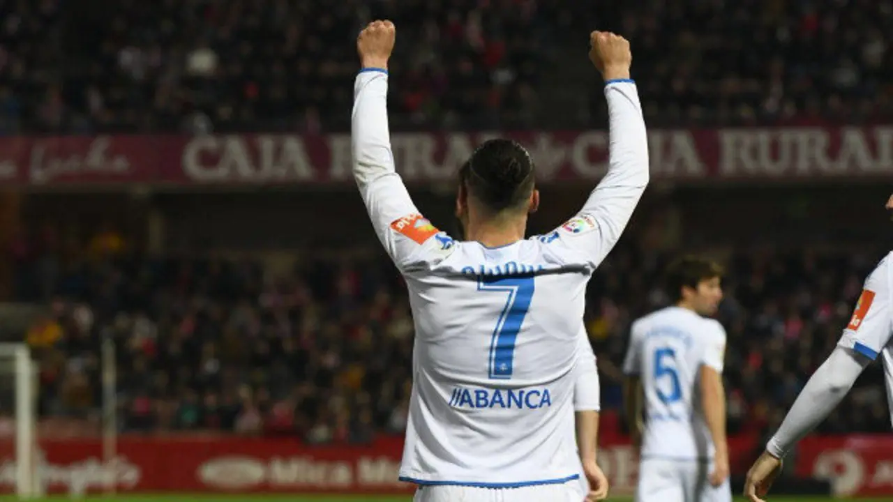 Quique celebra o gol ante o Granada. TWITTER (