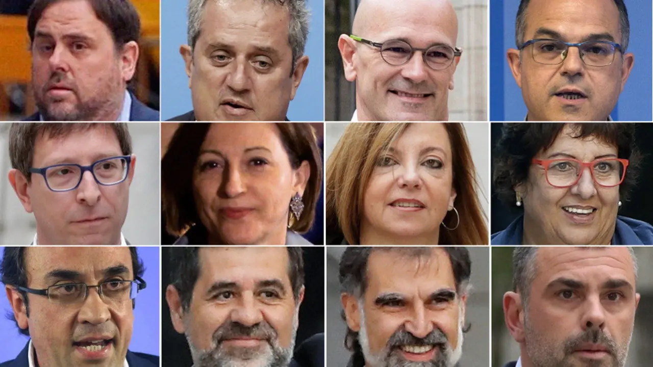 Los acusados en el juicio del procés. EFE