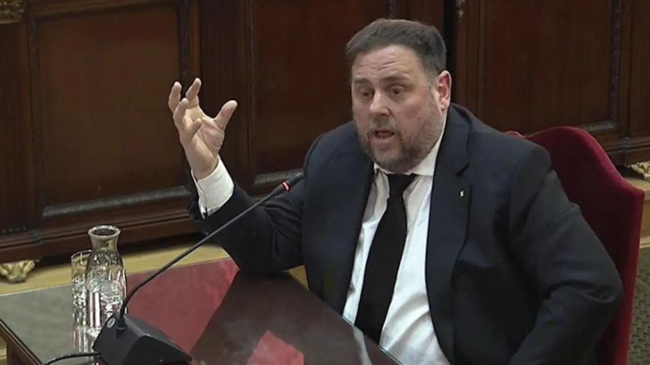 Oriol Junqueras, durante su declaración. TRIBUNAL SUPREMO