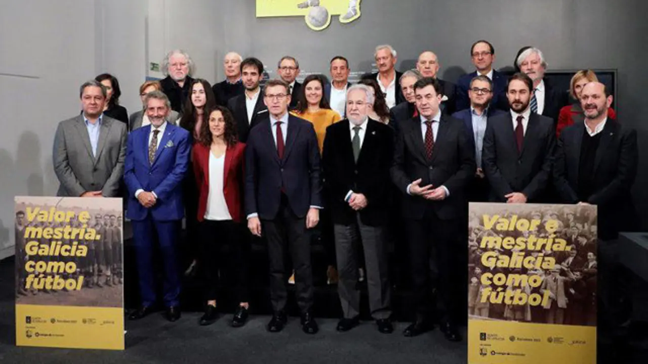 Inauguración de la exposición 'Valor e mestría. Galicia como fútbol'. XOÁN REY