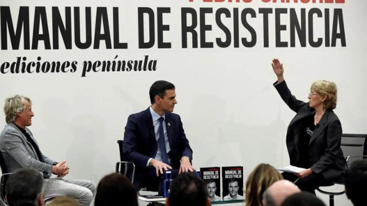 Jesús Calleja, Pedro Sánchez y Mercedes Milá. KIKO HUESCA (EFE)
