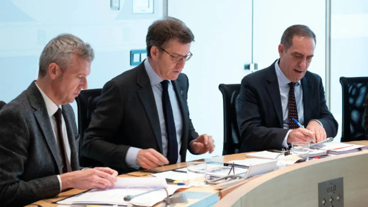 Feijóo, na reunión do Consello da Xunta. PEPE FERRÍN (AGN)