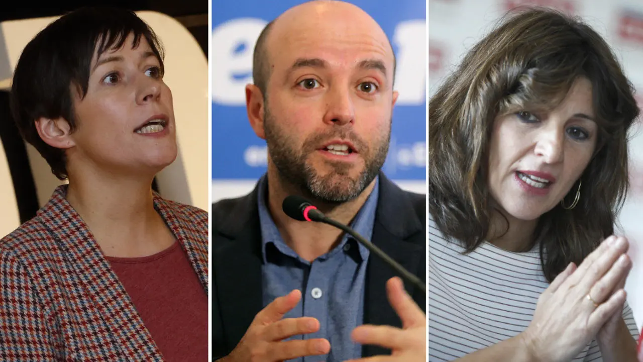 Ana Pontón, Luís Villares y Yolanda Díaz. ARCHIVO