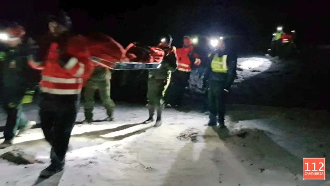Rescate de los excursionistas de Vigo en Cantabria. 112 CANTABRIA