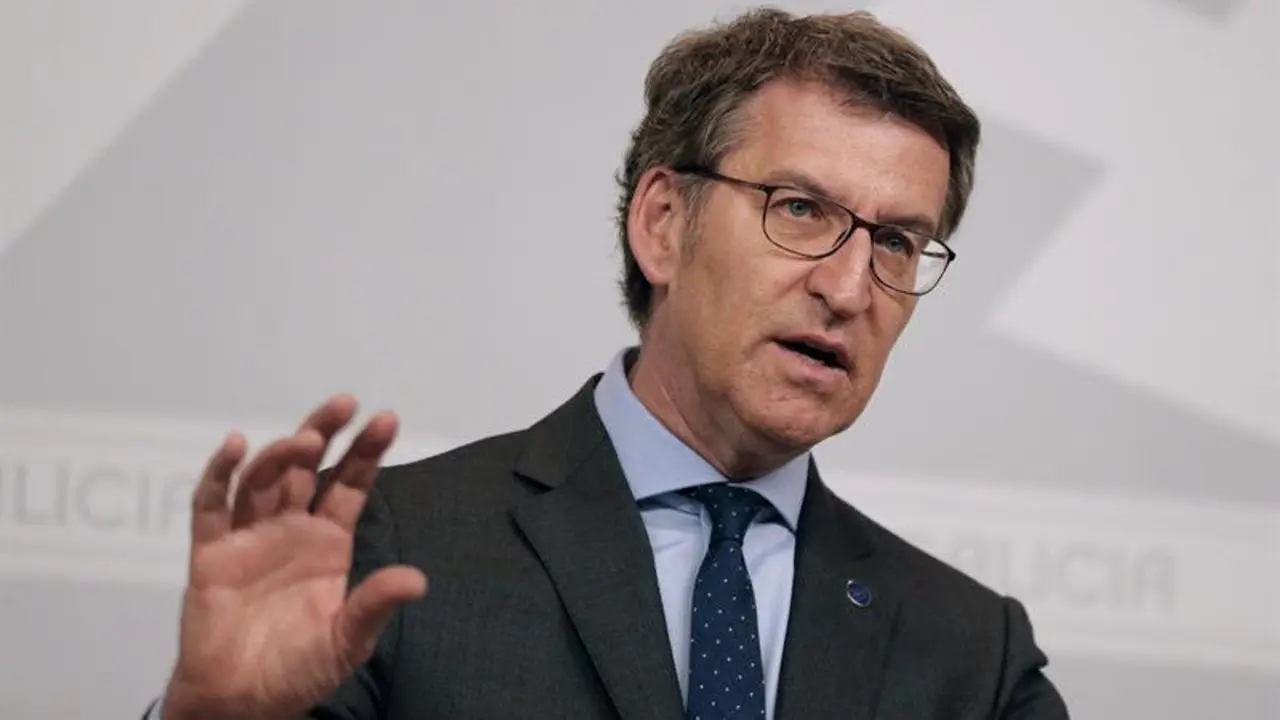 Alberto Núñez Feijóo, en la rueda de prensa posterior al Consello da Xunta. LAVANDEIRA JR, EFE