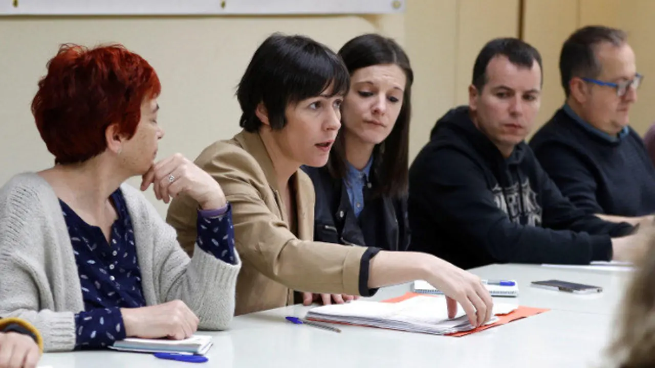 Ana Pontón, este luns en Cervo. ELISEO TRIGO