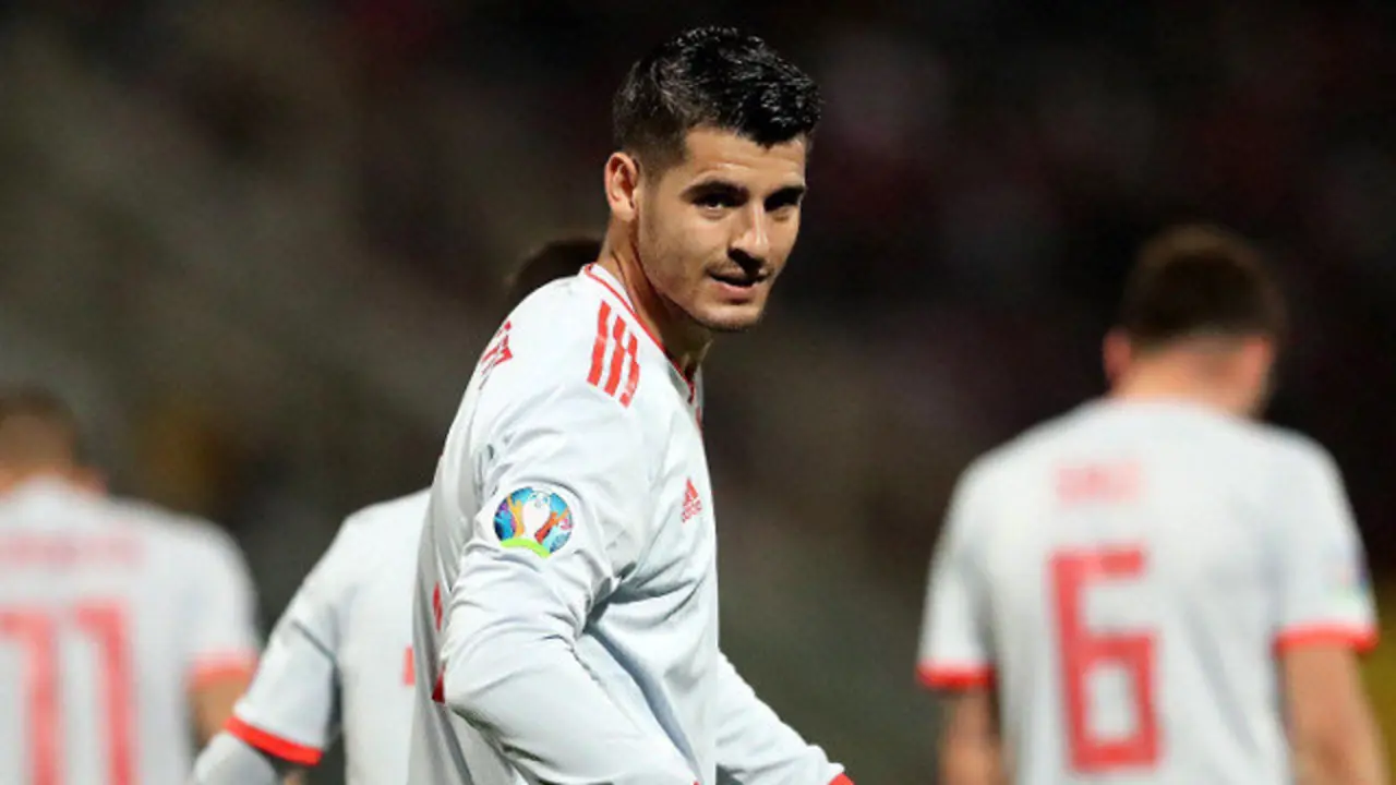 Alvaro Morata celebra un gol. EFE