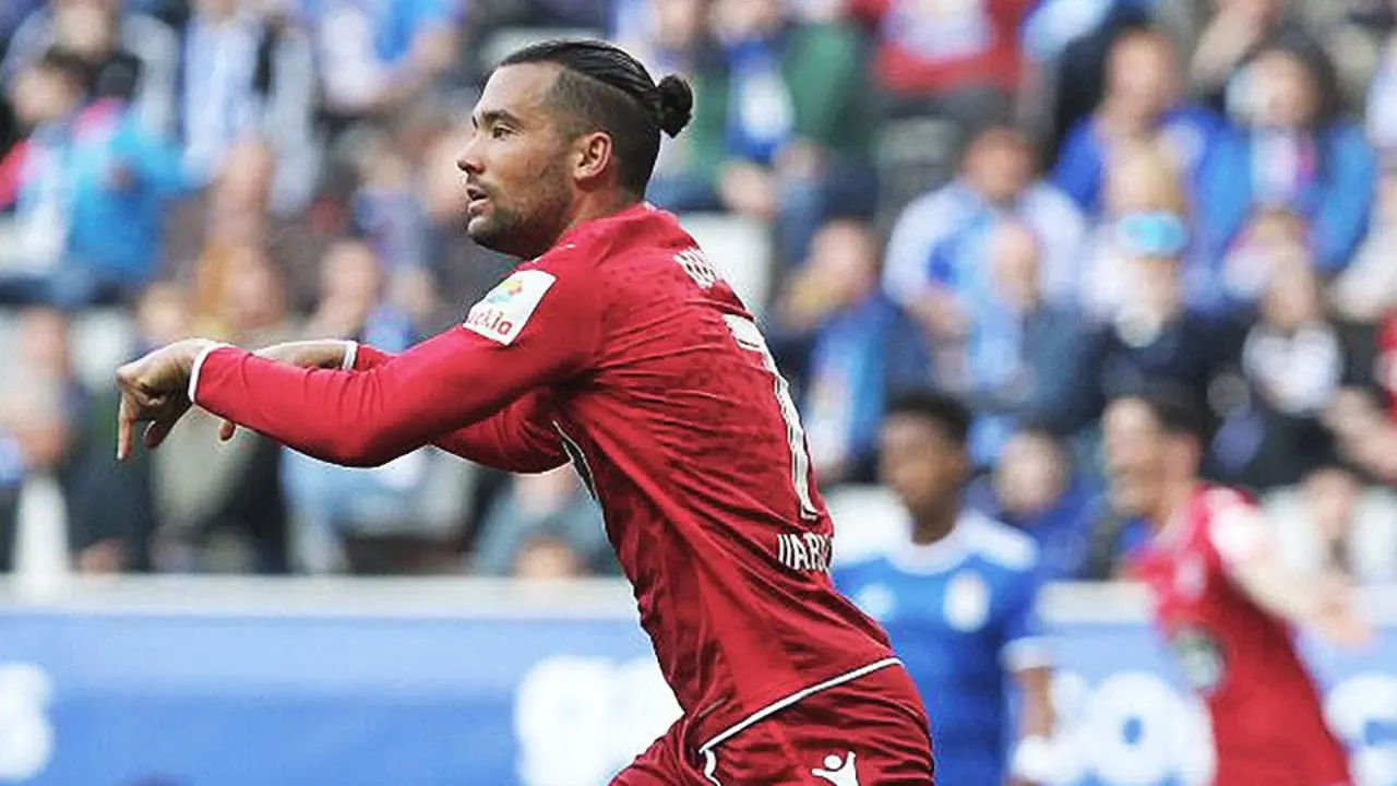 Quique González marcó el único tanto deportivista. RC DEPORTIVO