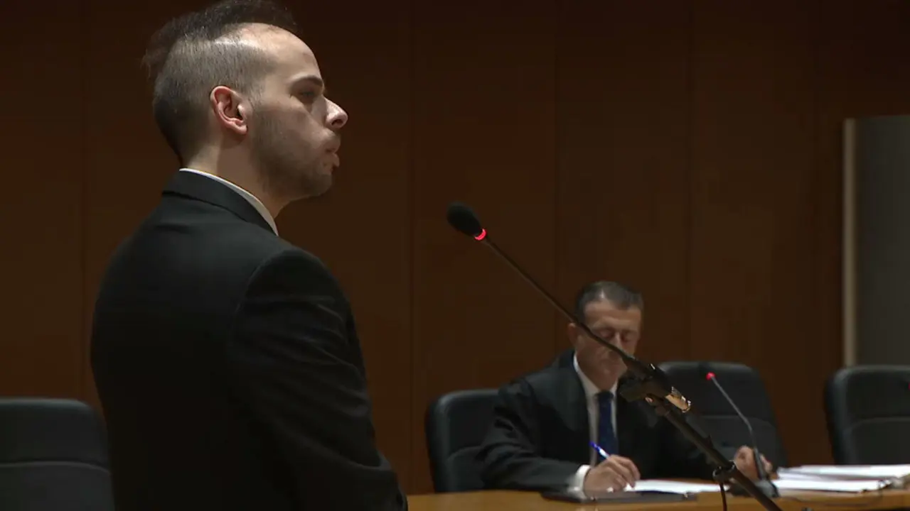 El acusado, durante el juicio. TVG