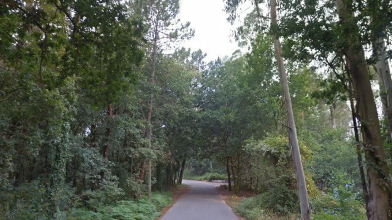 Lugar onde ocorreu o accidente, en Camiño do Porto. GOOGLE MAPS