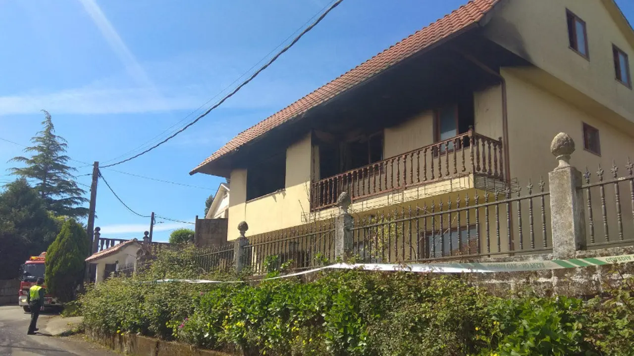 Imagen de la vivienda incendiada. MELISSA GÓMEZ