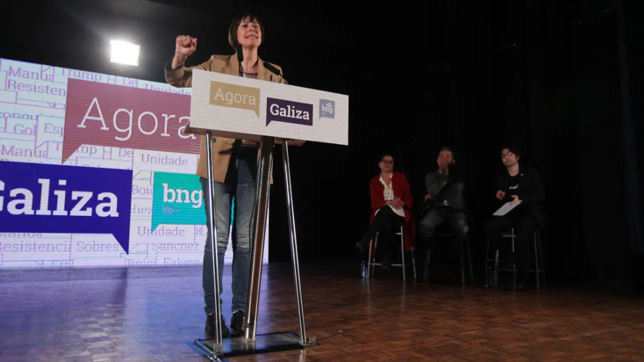 Ana Pontón, en Pontevedra. RAFA FARIÑA