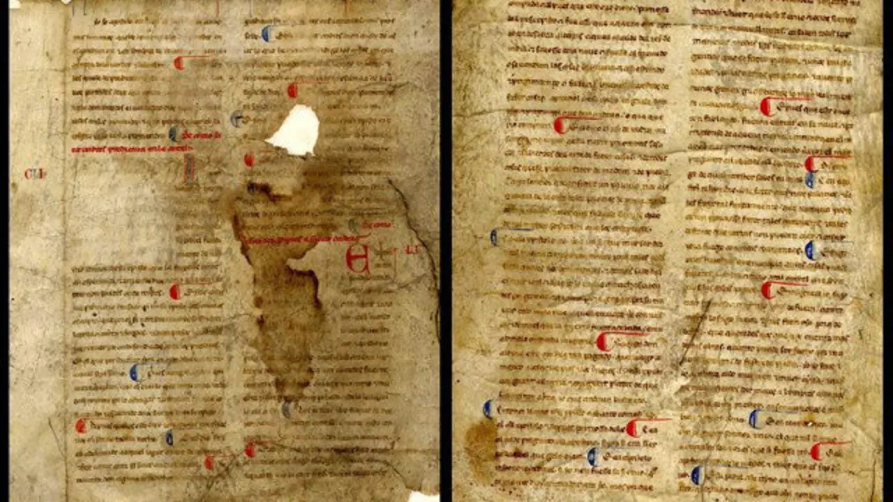 Manuscrito hallado en Ourense. EFE