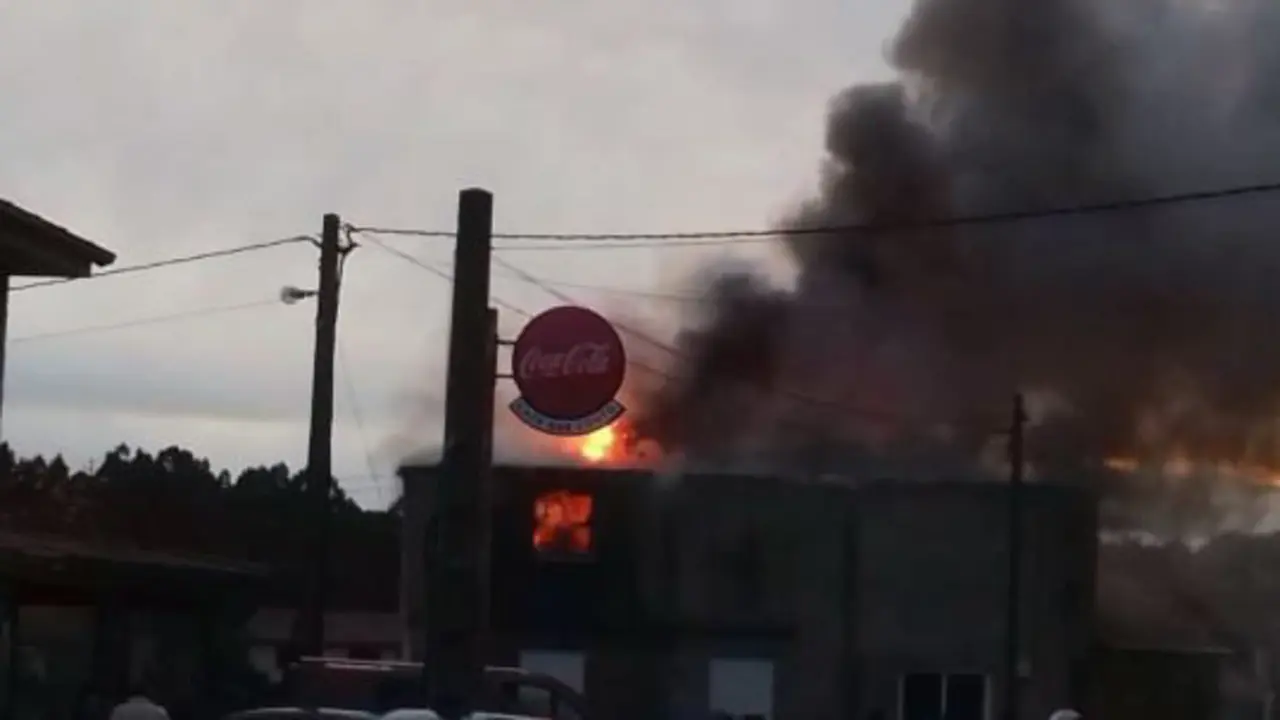 La casa que se incendió en Gondomar TVG