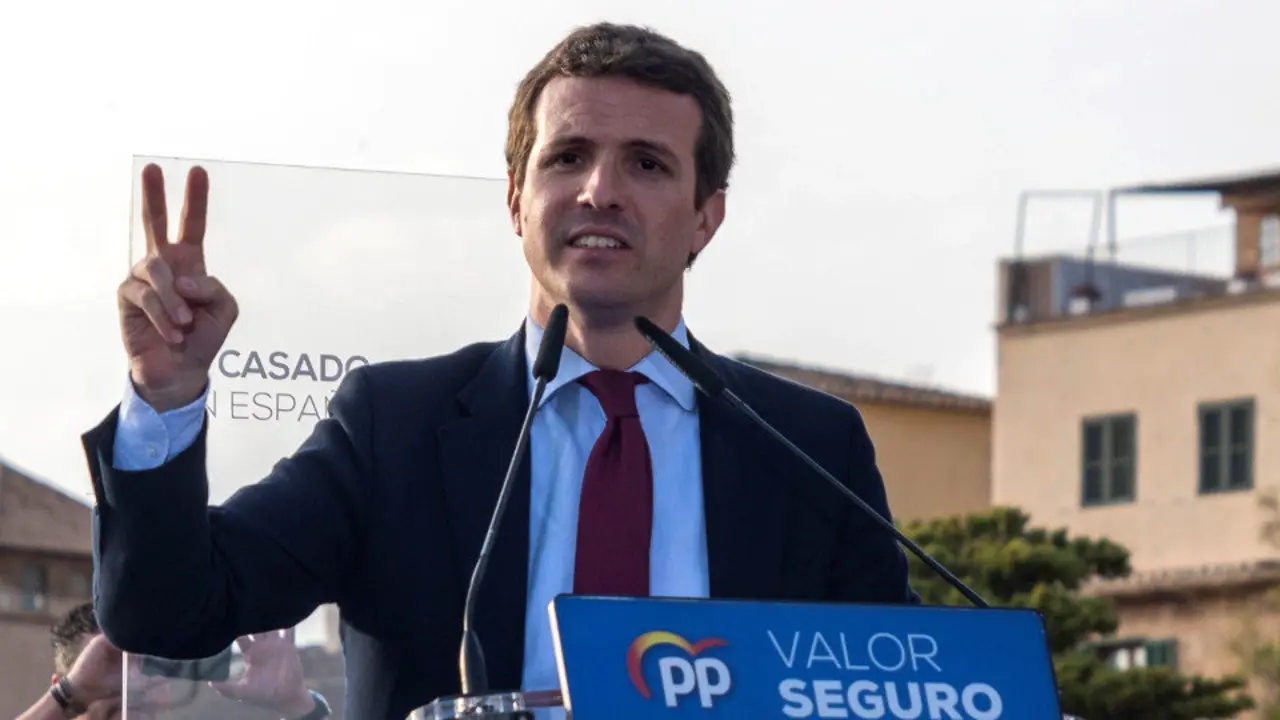Pablo Casado, en un mitin.CATI CLADERA