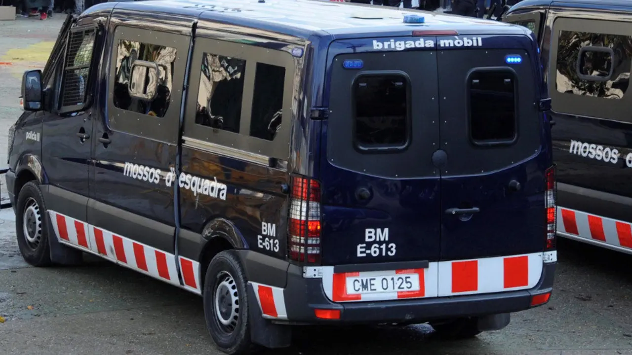 Furgón dos Mossos d&#39;Esquadra. EFE