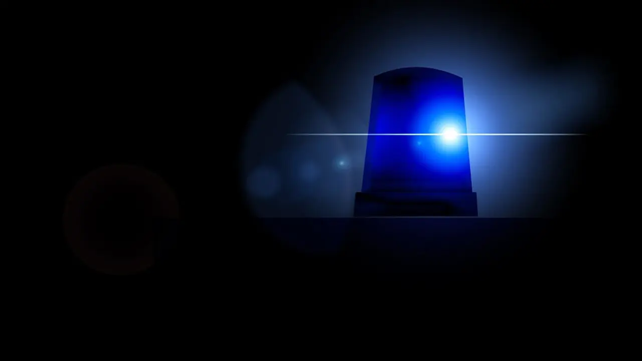 Luz dunha sirena de policía. ADP