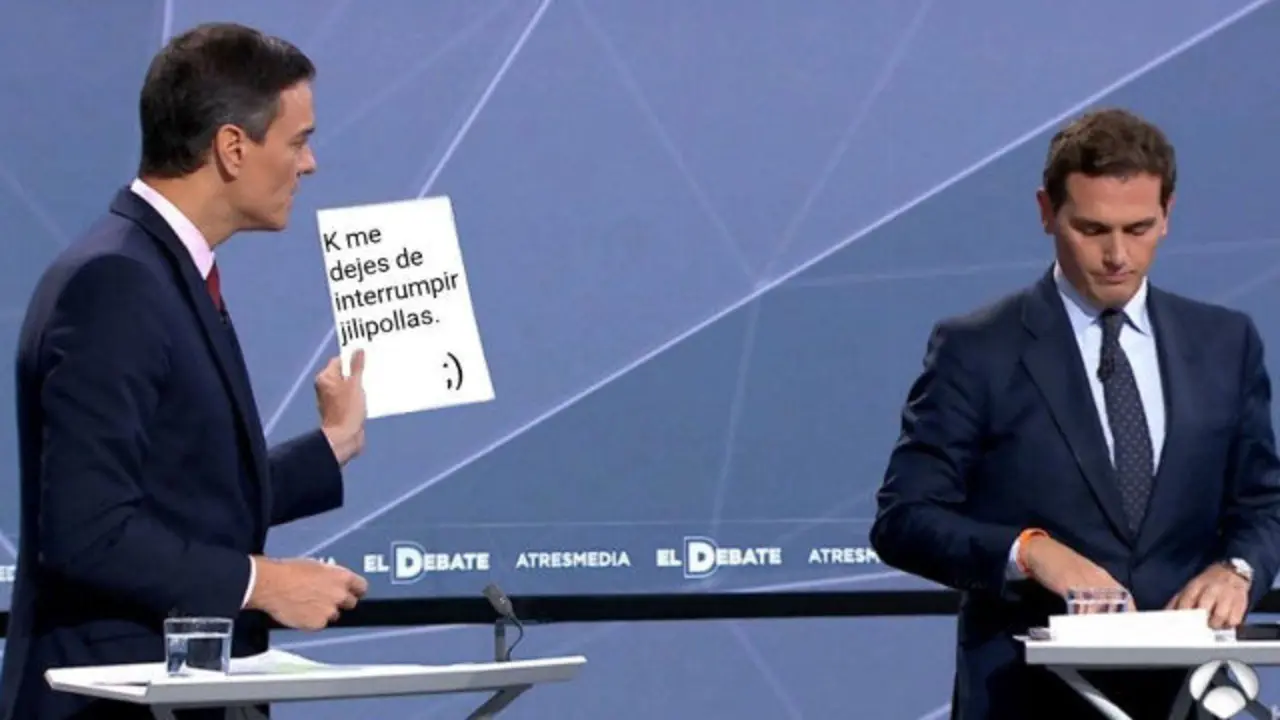 Uno de los memes del debate. TWITTER