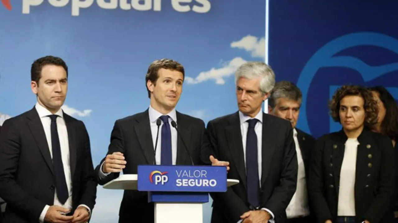 Pablo Casado, tras las elecciones. EFE