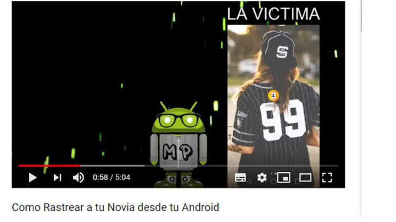 Captura del clip de Youtube Cómo rastrear a tu novia desde tu Android