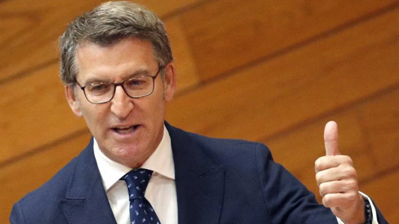 Alberto Núñez Feijóo, en el pleno. LAVANDEIRA JR