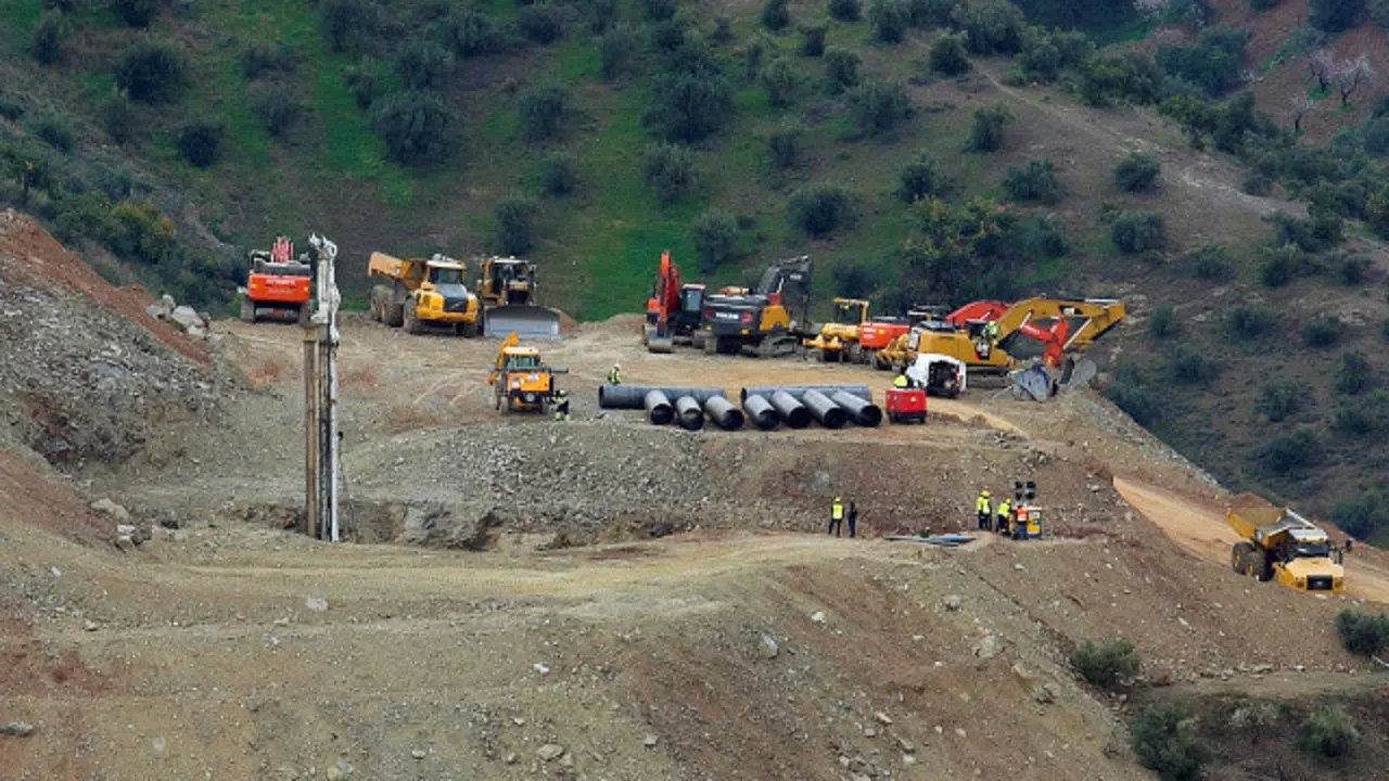 Trabajos de rescate de Julen en Totalán. EFE