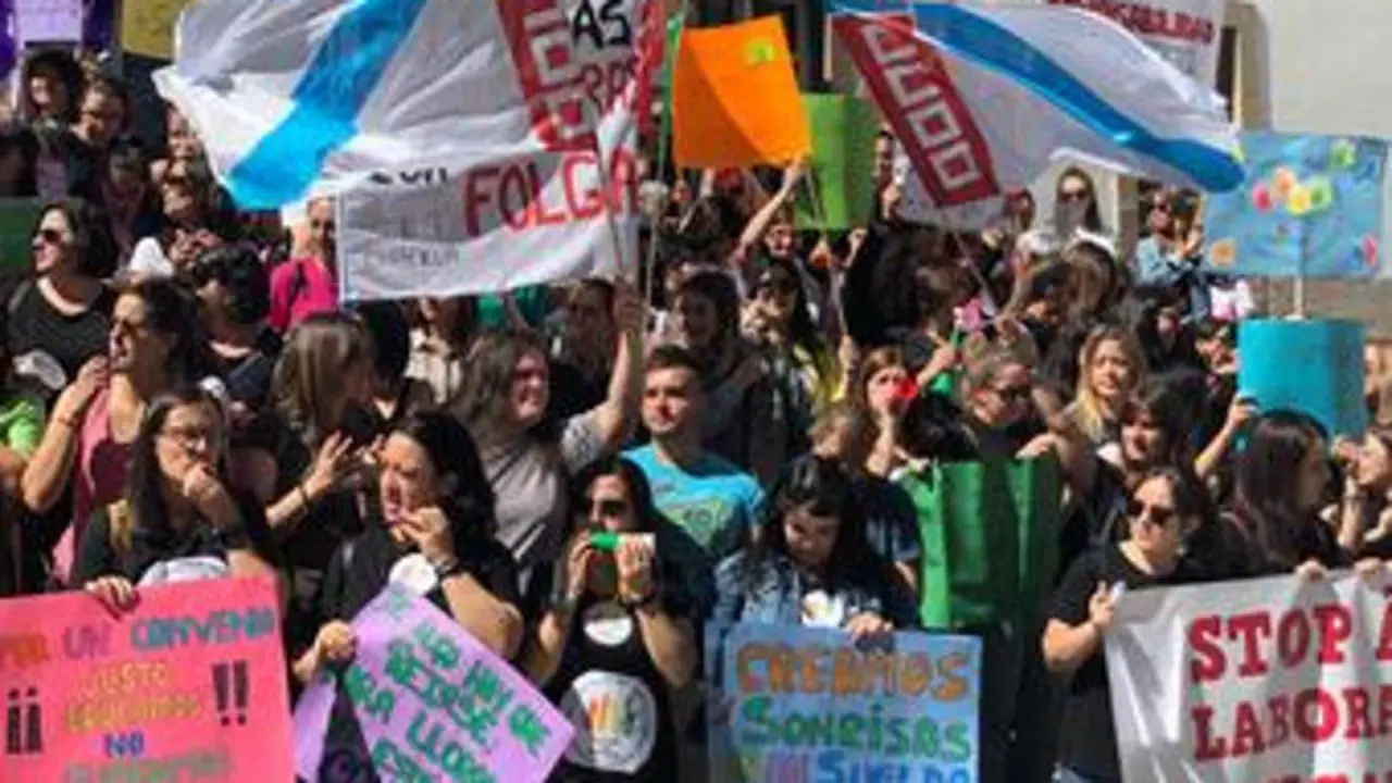 Concentración en Vigo. CC.OO