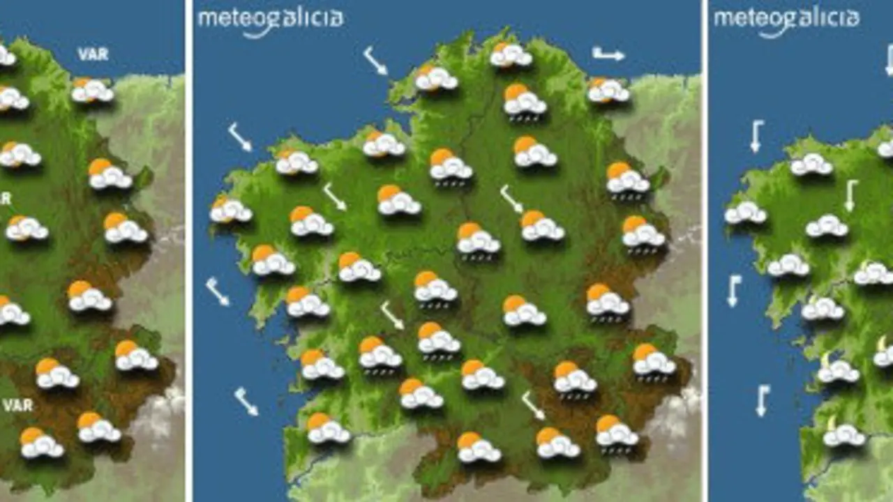 Mapas con la previsi&oacute;n meteorol&oacute;gica. METEOGALICIA