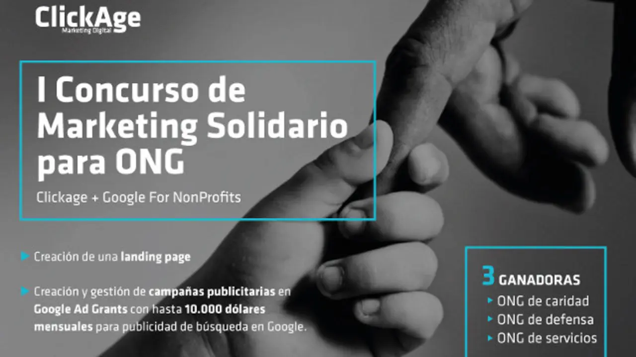 Cartel do concurso de marketing solidario de Clickage. EP