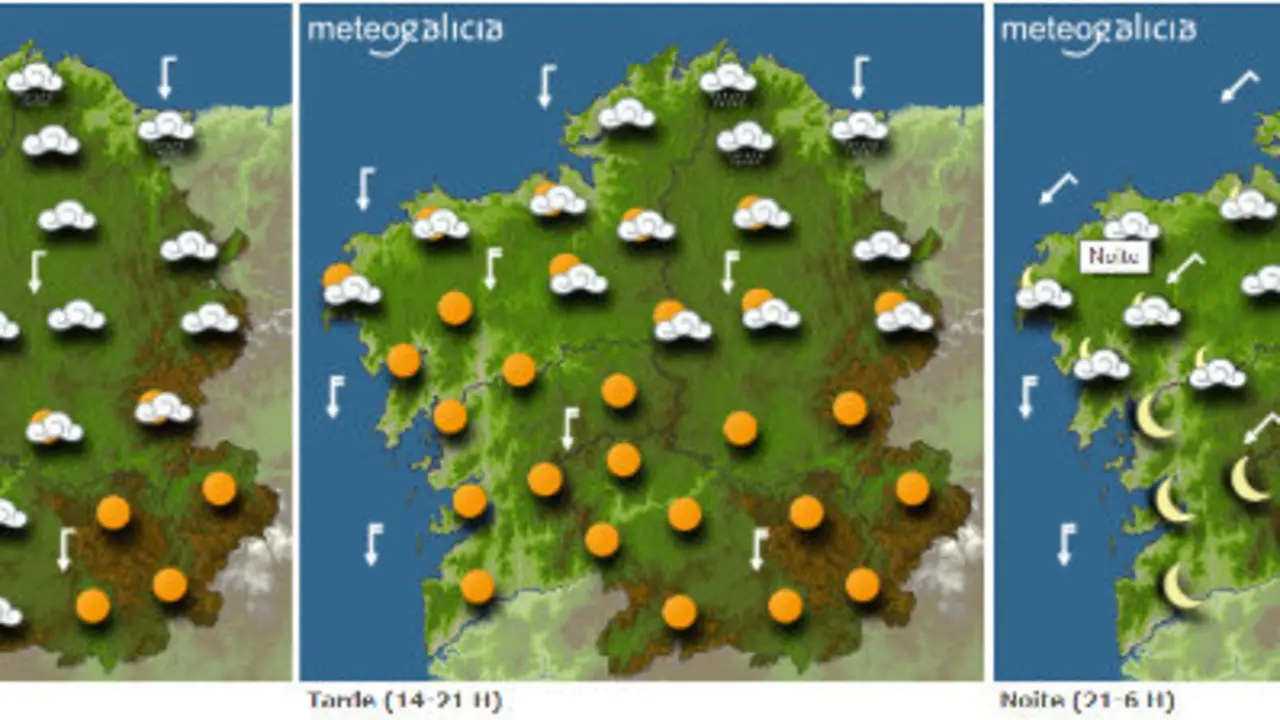 Previsi&oacute;n del tiempo para este viernes.METEOGALICIA