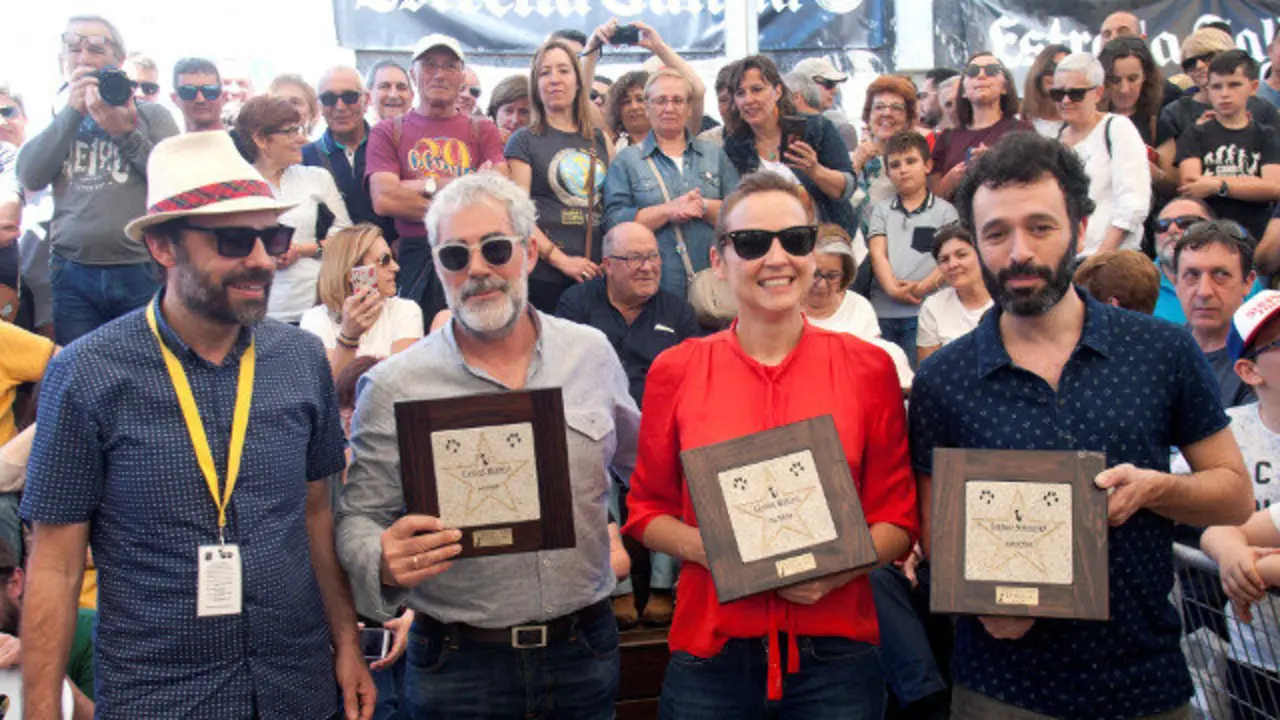 Alfonso Pato, Carlos Blanco, Leonor Watling y Rodrigo Sorogoyen, en el Festival de Can. EFE
