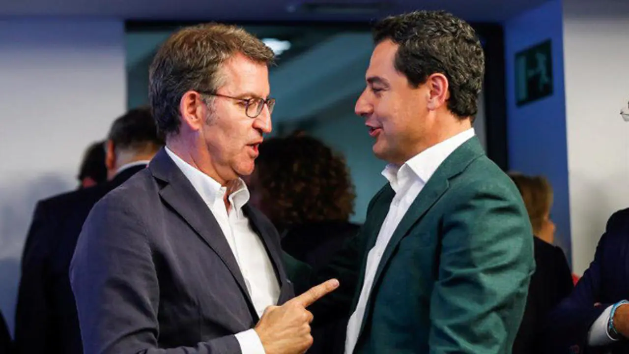 Feijóo y Moreno, en el comité del PP. EMILIO NARANJO