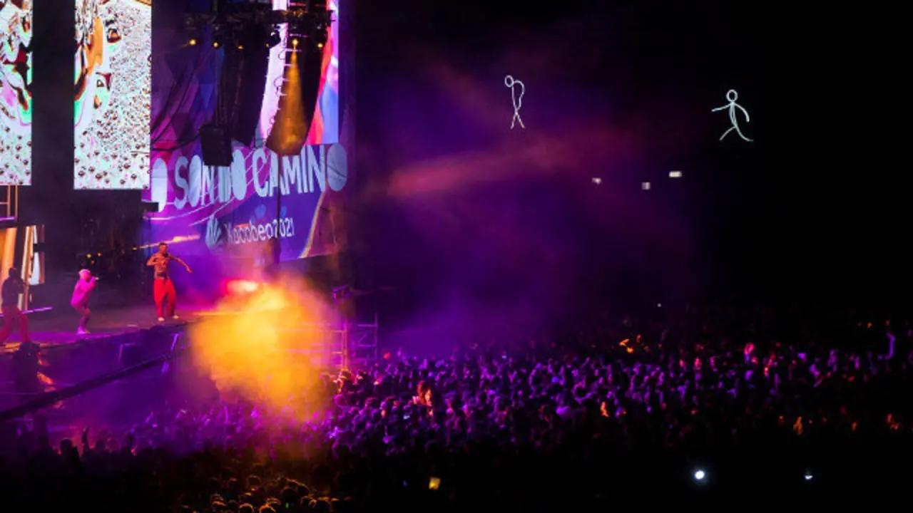 Die Antwoord durante a súa actuación no Festival O Son do Camiño. ÓSCAR CORRAL (EFE)