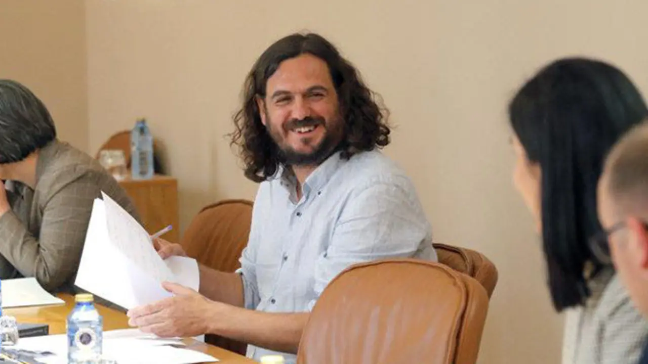 Antón Sánchez, durante la reunión de los portavoces LAVANDEIRA JR