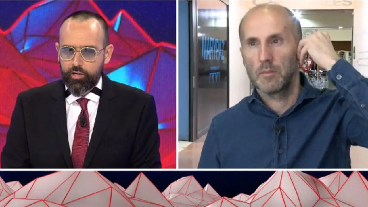 Risto y Jácome, en el inicio de la entrevista. CUATRO