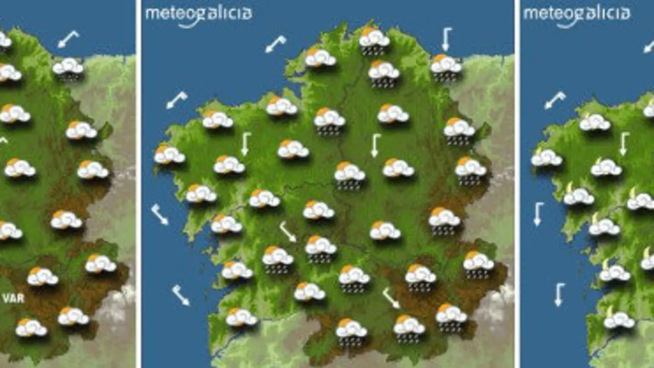 Mapas de previsiones de Meteogalicia. EP